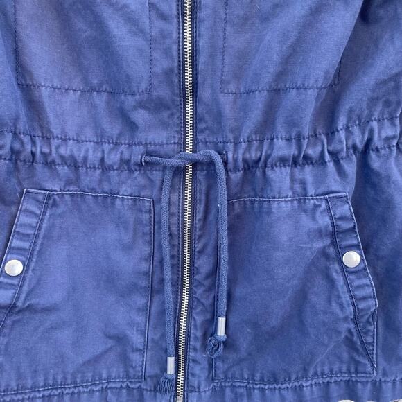 Old Navy Blue Zip Up Windbreaker Field Jacket Women's Extra Small - Picture 4 of 13